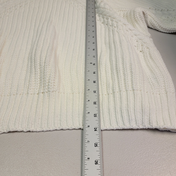 La Joie Cream Cable Knit Crewneck Sweater Women's Size 3X - Picture 5 of 6